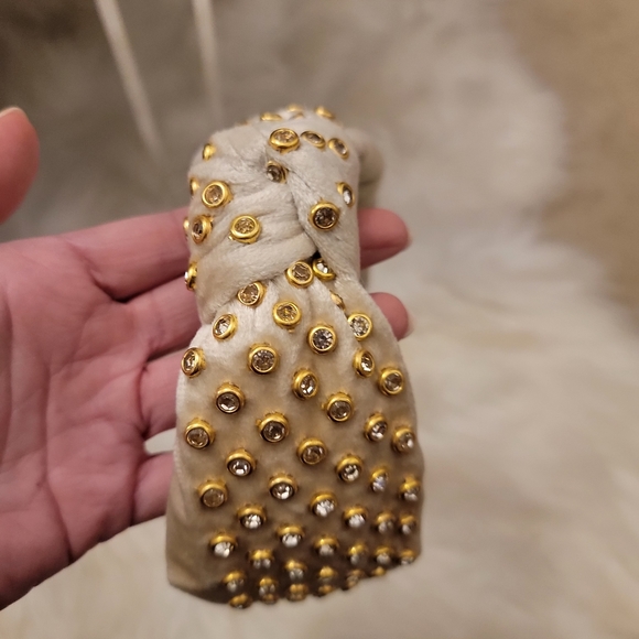 NEW Lele Sadoughi Ivory Flat Studded HB main image 8